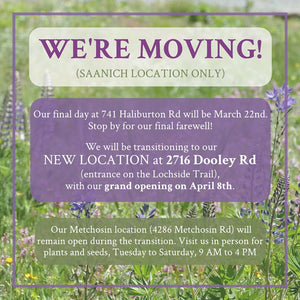 We're Moving (Saanich Location Only)